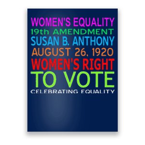 Women's Equality Day Right To Vote Susan B. Anthony Funny Poster