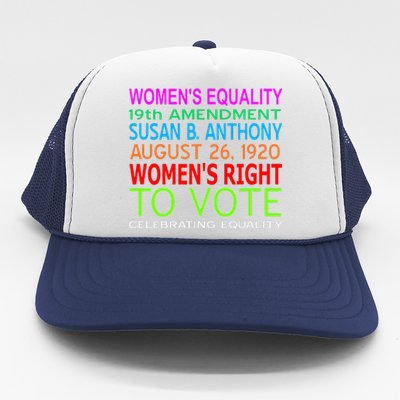 Women's Equality Day Right To Vote Susan B. Anthony Funny Trucker Hat