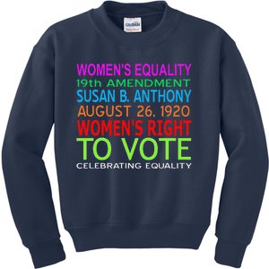 Women's Equality Day Right To Vote Susan B. Anthony Funny Kids Sweatshirt