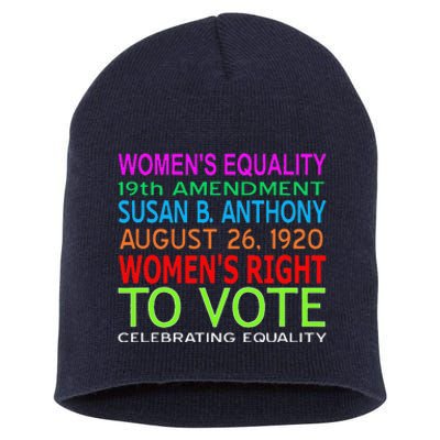 Women's Equality Day Right To Vote Susan B. Anthony Funny Short Acrylic Beanie