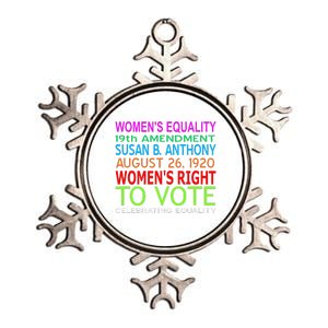 Women's Equality Day Right To Vote Susan B. Anthony Funny Metallic Star Ornament