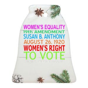 Women's Equality Day Right To Vote Susan B. Anthony Funny Ceramic Bell Ornament