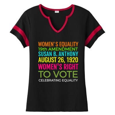 Women's Equality Day Right To Vote Susan B. Anthony Ladies Halftime Notch Neck Tee