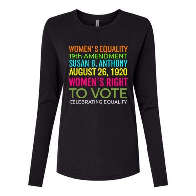 Women's Equality Day Right To Vote Susan B. Anthony Womens Cotton Relaxed Long Sleeve T-Shirt