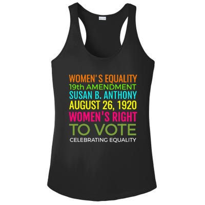 Women's Equality Day Right To Vote Susan B. Anthony Ladies PosiCharge Competitor Racerback Tank