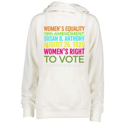 Women's Equality Day Right To Vote Susan B. Anthony Womens Funnel Neck Pullover Hood