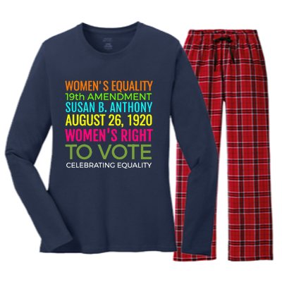 Women's Equality Day Right To Vote Susan B. Anthony Women's Long Sleeve Flannel Pajama Set 