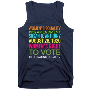 Women's Equality Day Right To Vote Susan B. Anthony Tank Top