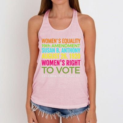 Women's Equality Day Right To Vote Susan B. Anthony Women's Knotted Racerback Tank