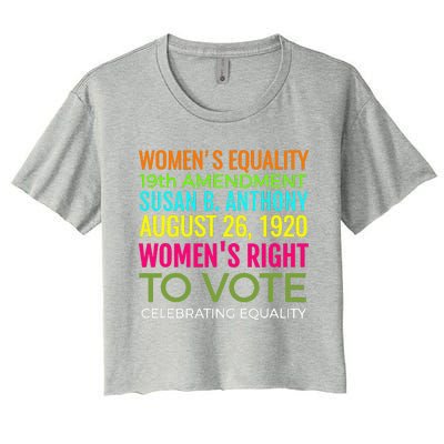 Women's Equality Day Right To Vote Susan B. Anthony Women's Crop Top Tee