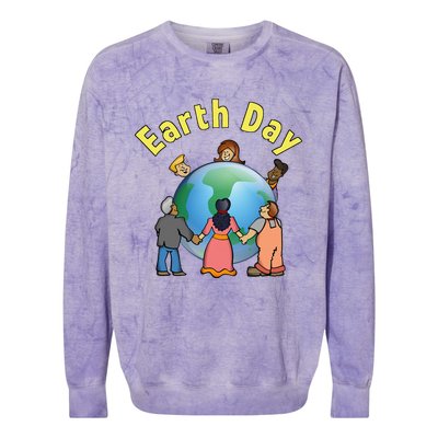 Womens Earth Day Environmental Awareness Save A Planet Colorblast Crewneck Sweatshirt