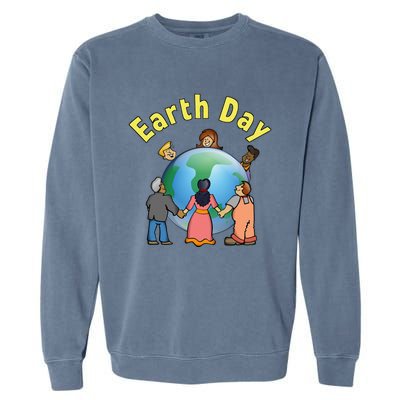 Womens Earth Day Environmental Awareness Save A Planet Garment-Dyed Sweatshirt