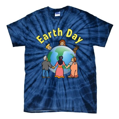 Womens Earth Day Environmental Awareness Save A Planet Tie-Dye T-Shirt