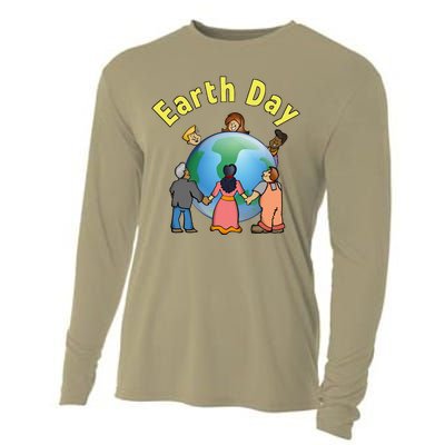 Womens Earth Day Environmental Awareness Save A Planet Cooling Performance Long Sleeve Crew