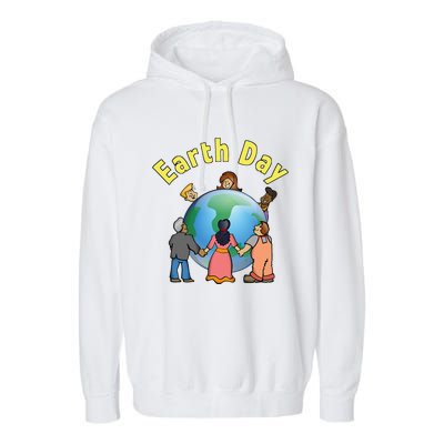 Womens Earth Day Environmental Awareness Save A Planet Garment-Dyed Fleece Hoodie