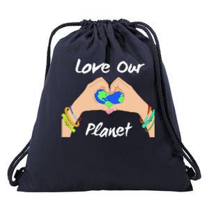 Womens Earth Day Gift Save Our Planet Climate Activist Drawstring Bag