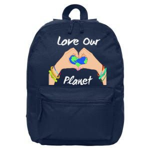 Womens Earth Day Gift Save Our Planet Climate Activist 16 in Basic Backpack