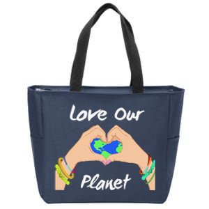 Womens Earth Day Gift Save Our Planet Climate Activist Zip Tote Bag