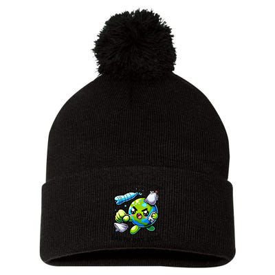 World Environment Day 2025 Ending Plastic Pom Pom 12in Knit Beanie