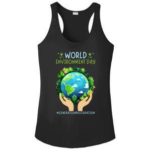 World Environt Day 2024 Earth Dayeyes On The Environt Gift Ladies PosiCharge Competitor Racerback Tank