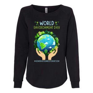 World Environt Day 2024 Earth Dayeyes On The Environt Gift Womens California Wash Sweatshirt