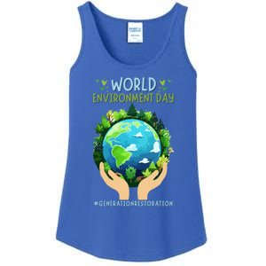 World Environt Day 2024 Earth Dayeyes On The Environt Gift Ladies Essential Tank