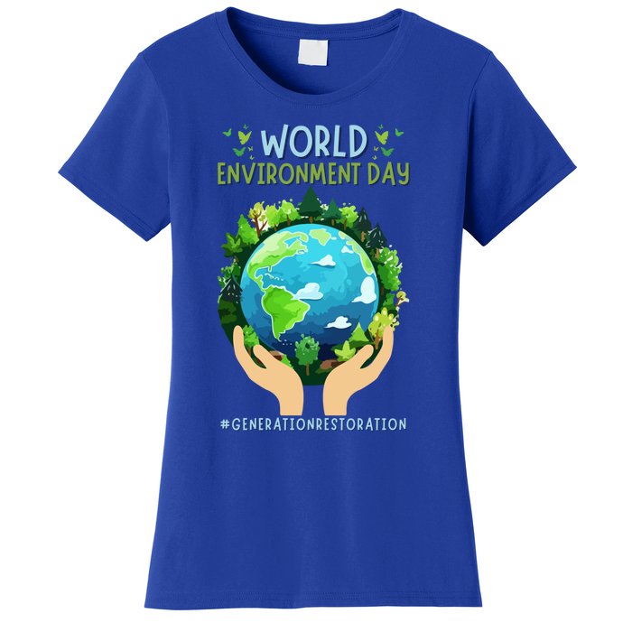 World Environt Day 2024 Earth Dayeyes On The Environt Gift Women's T-Shirt