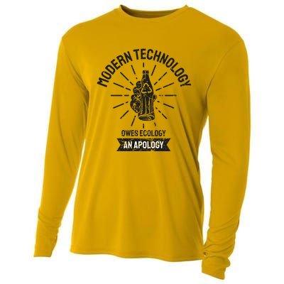 World Earth Day Modern Technology Owes Ecology Apology Gift Cooling Performance Long Sleeve Crew