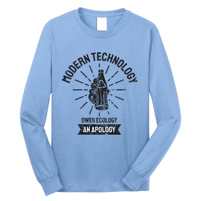 World Earth Day Modern Technology Owes Ecology Apology Gift Long Sleeve Shirt