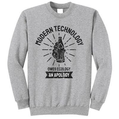 World Earth Day Modern Technology Owes Ecology Apology Gift Sweatshirt