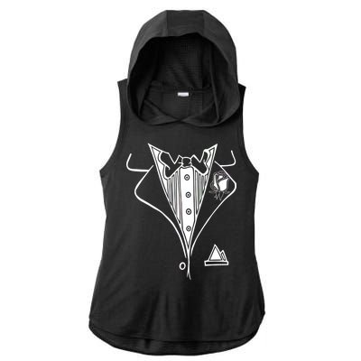 Wedding Prom Rose Tux Tuxedo Ladies PosiCharge Tri-Blend Wicking Draft Hoodie Tank