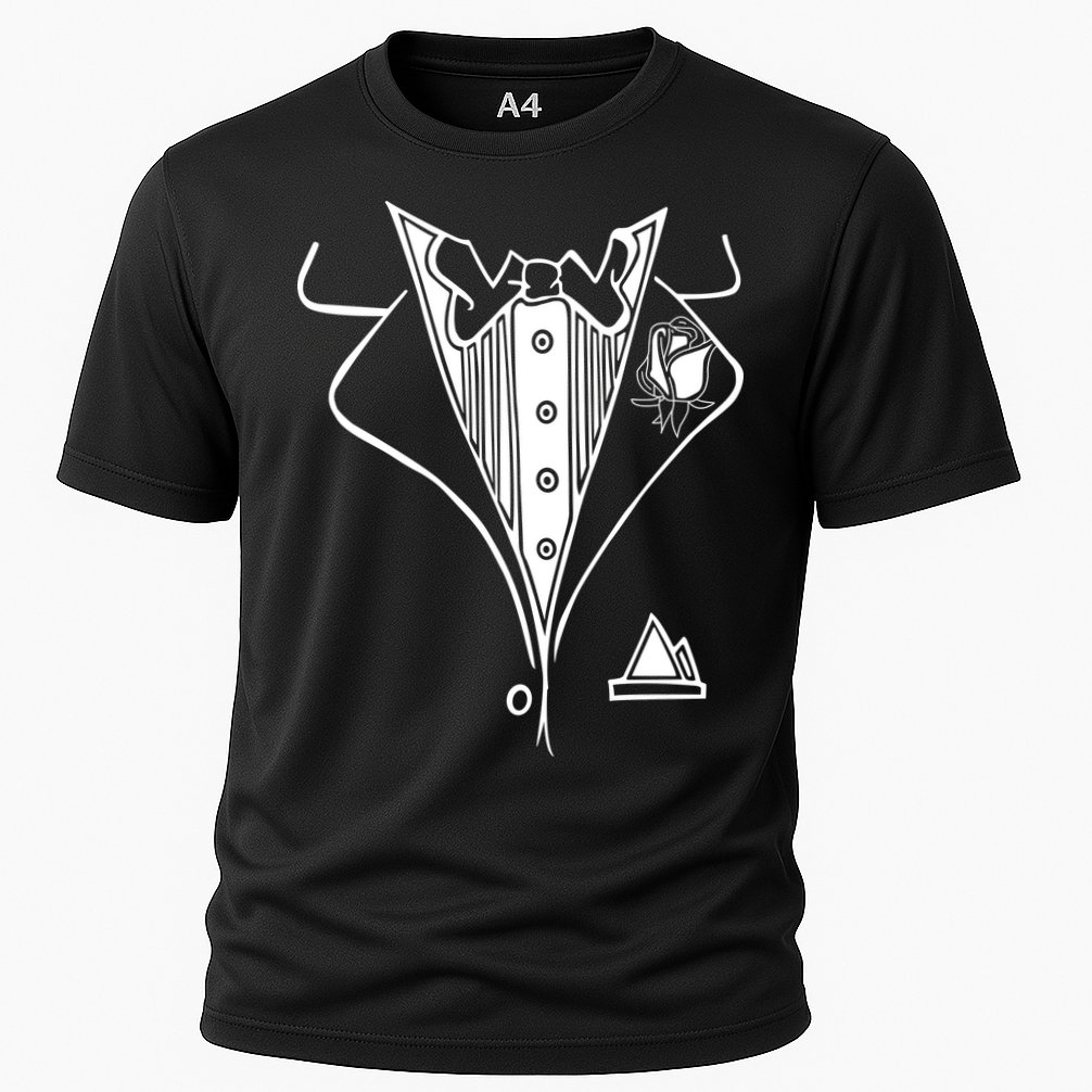 Wedding Prom Rose Tux Tuxedo Performance Shirt