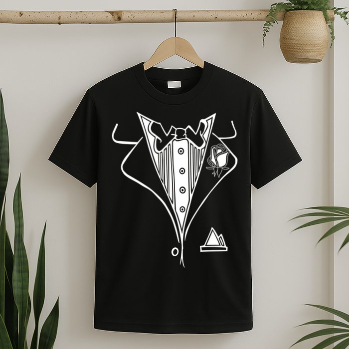 Wedding Prom Rose Tux Tuxedo T-Shirt
