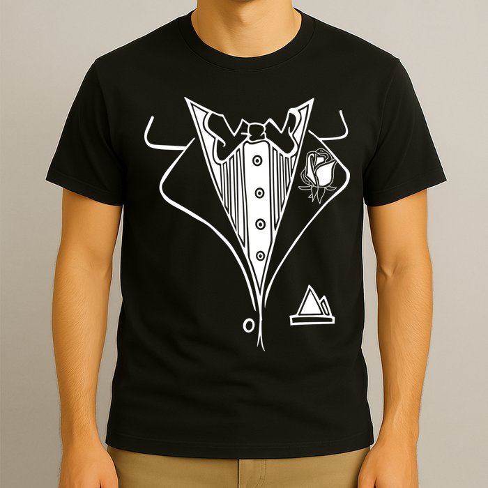Wedding Prom Rose Tux Tuxedo T-Shirt