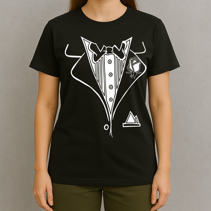 Wedding Prom Rose Tux Tuxedo T-Shirt