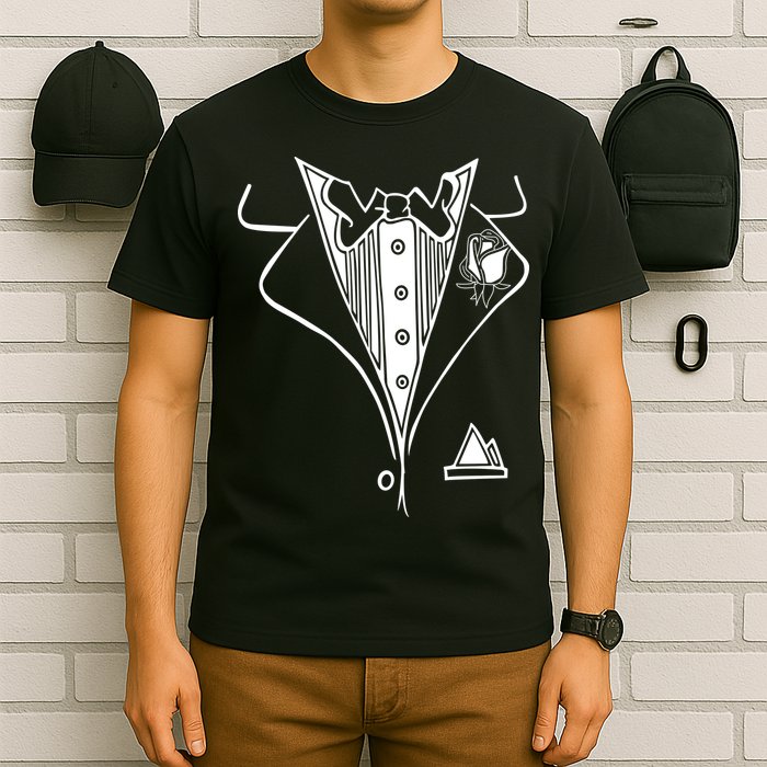 Wedding Prom Rose Tux Tuxedo T-Shirt