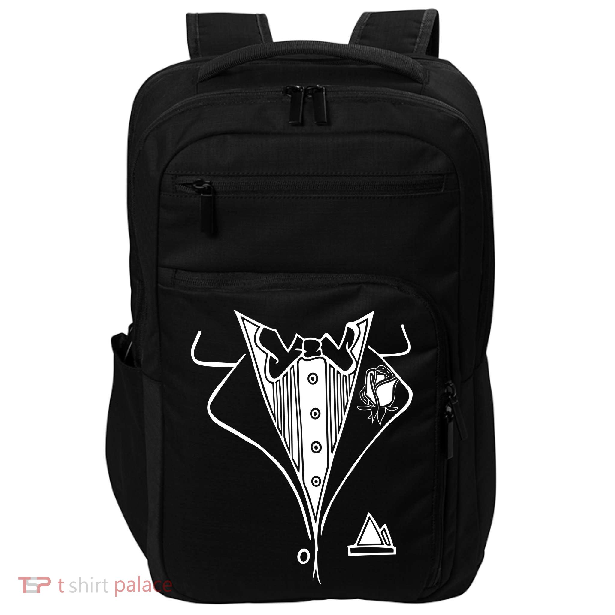 Wedding Prom Rose Tux Tuxedo Impact Tech Backpack