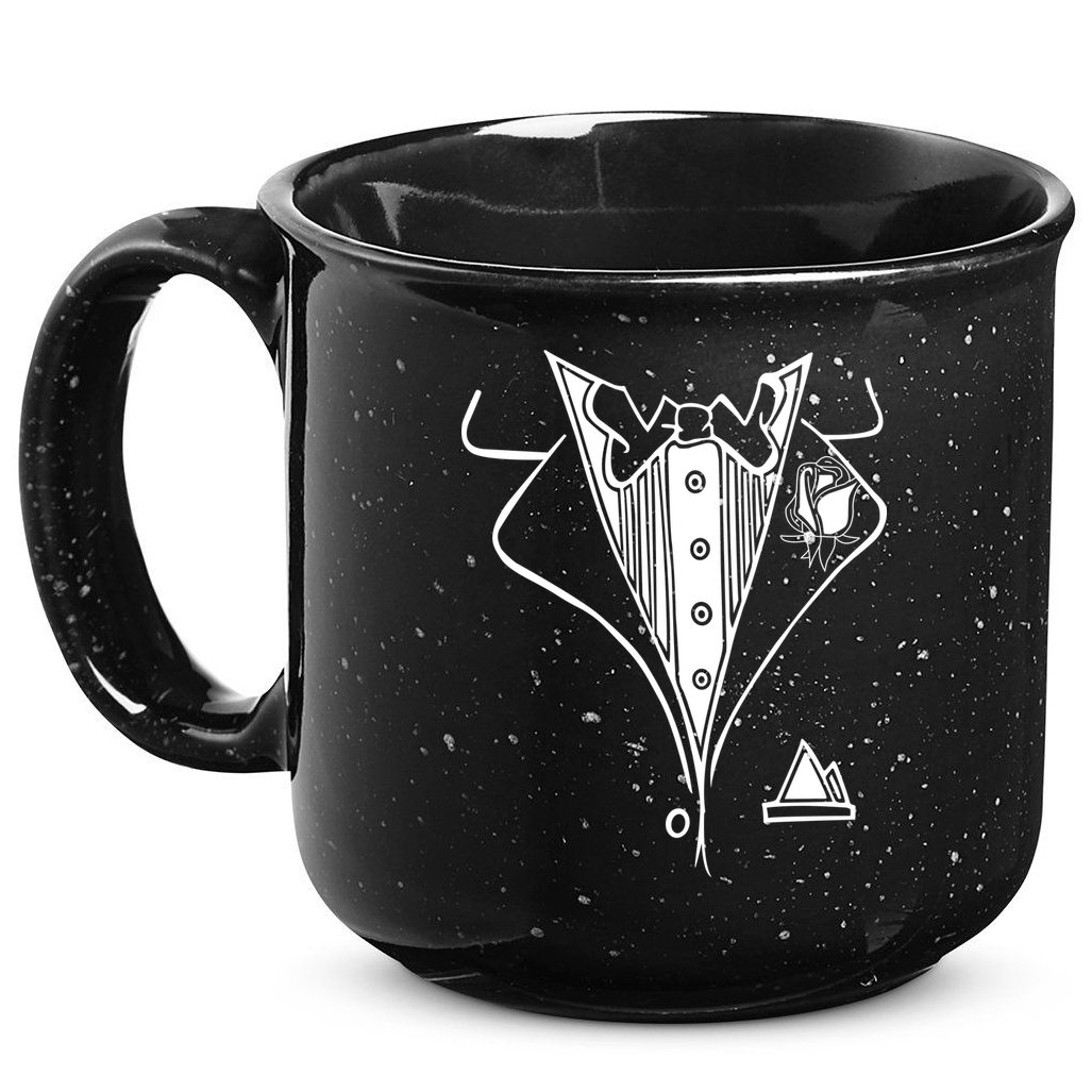 Wedding Prom Rose Tux Tuxedo 15oz Campfire Ceramic Mug