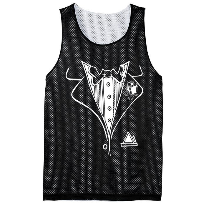Wedding Prom Rose Tux Tuxedo Mesh Reversible Basketball Jersey Tank