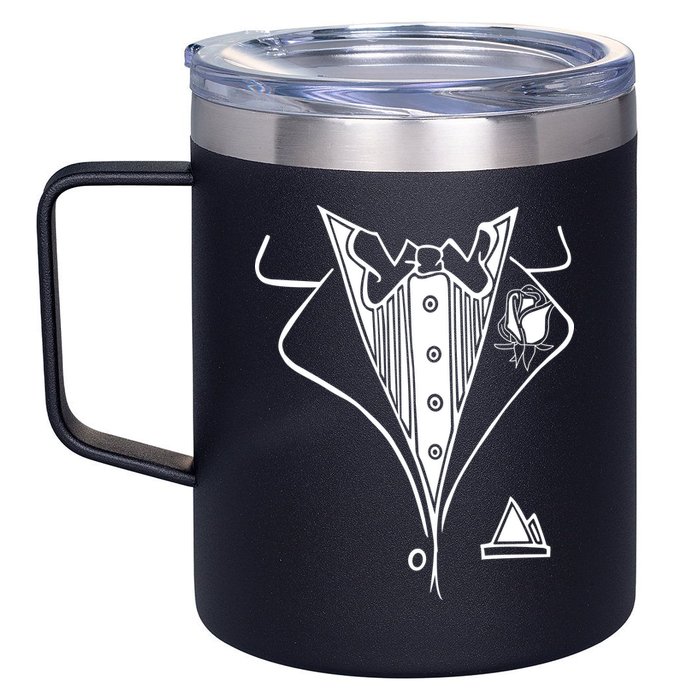 Wedding Prom Rose Tux Tuxedo 12oz Stainless Steel Coffee Mug