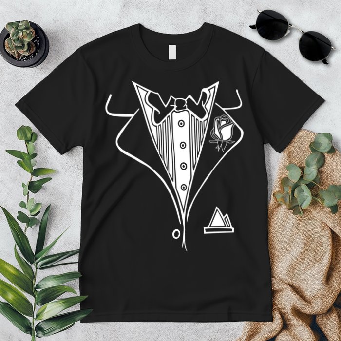 Wedding Prom Rose Tux Tuxedo Premium T-Shirt