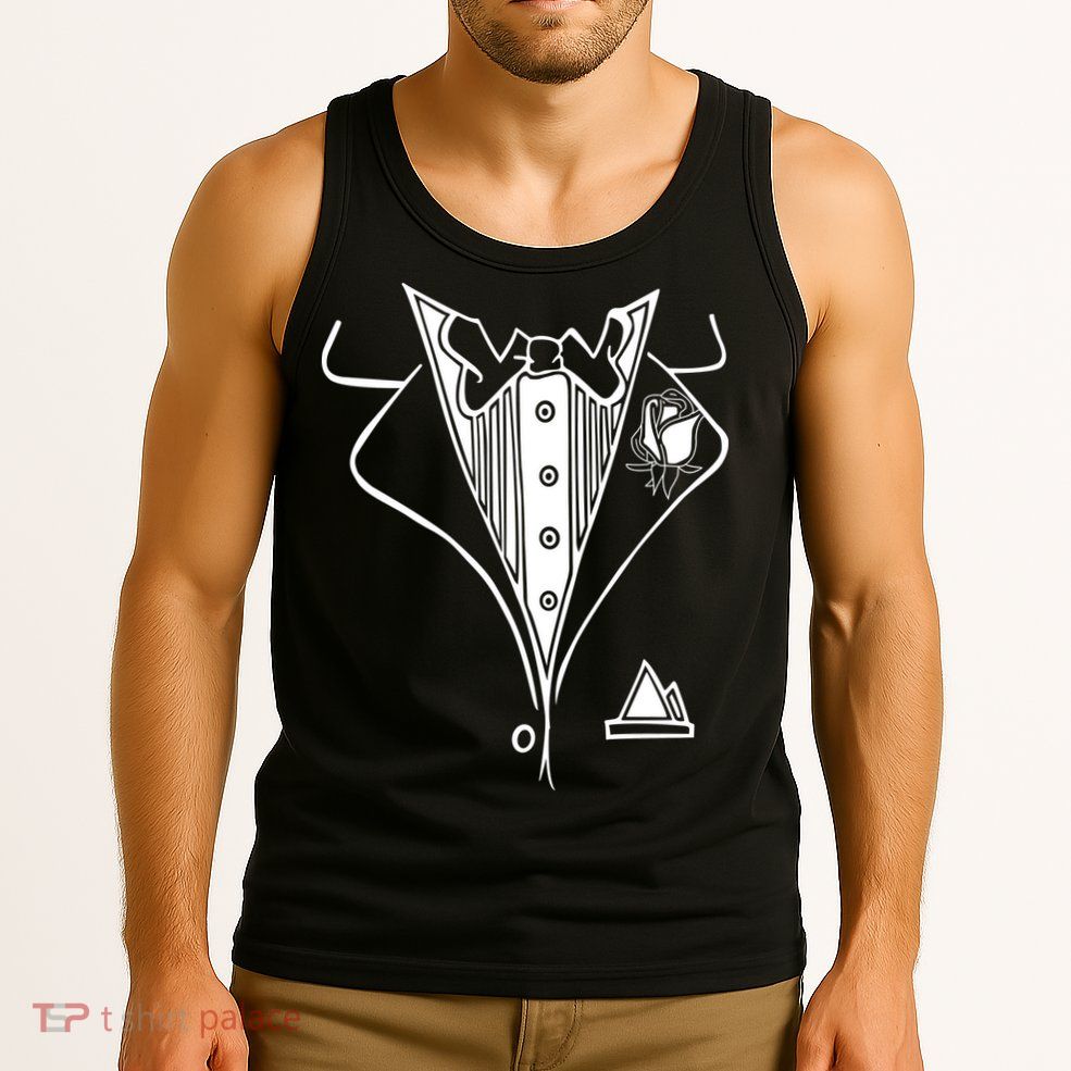 Wedding Prom Rose Tux Tuxedo Tank Top