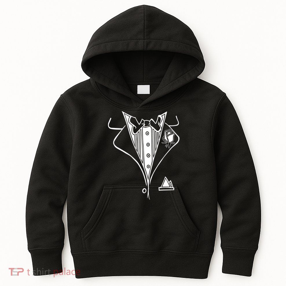 Wedding Prom Rose Tux Tuxedo Kids Hoodie