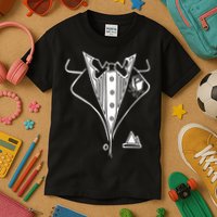 Wedding Prom Rose Tux Tuxedo Kids T-Shirt