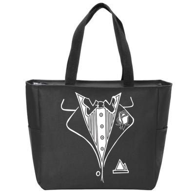 Wedding Prom Rose Tux Tuxedo Zip Tote Bag