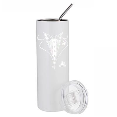 Wedding Prom Rose Tux Tuxedo Stainless Steel Tumbler