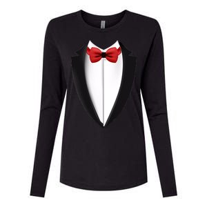 Wedding Tuxedo Womens Cotton Relaxed Long Sleeve T-Shirt