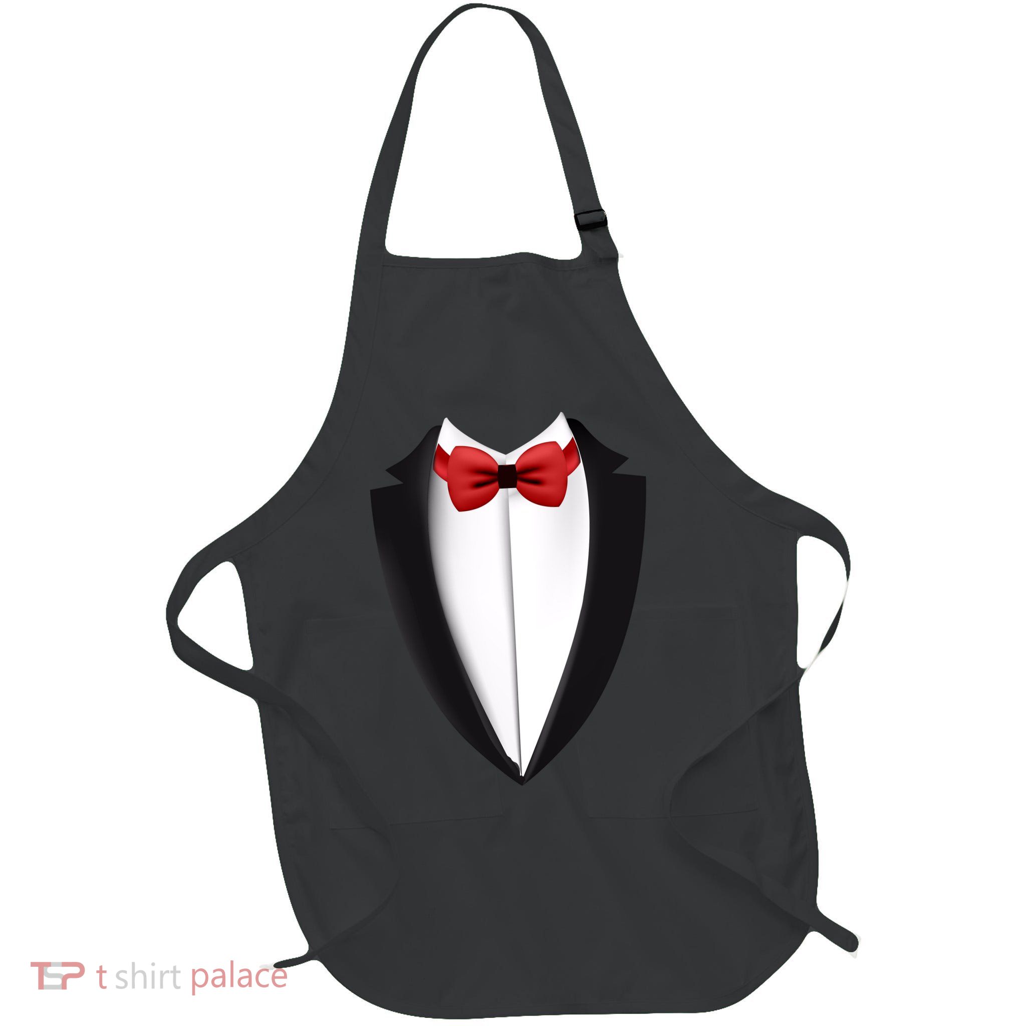 Wedding Tuxedo Full-Length Apron With Pockets