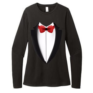 Wedding Tuxedo Womens CVC Long Sleeve Shirt