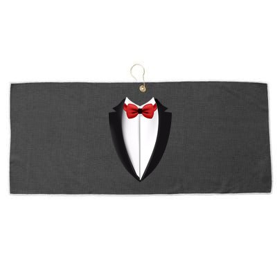 Wedding Tuxedo Large Microfiber Waffle Golf Towel